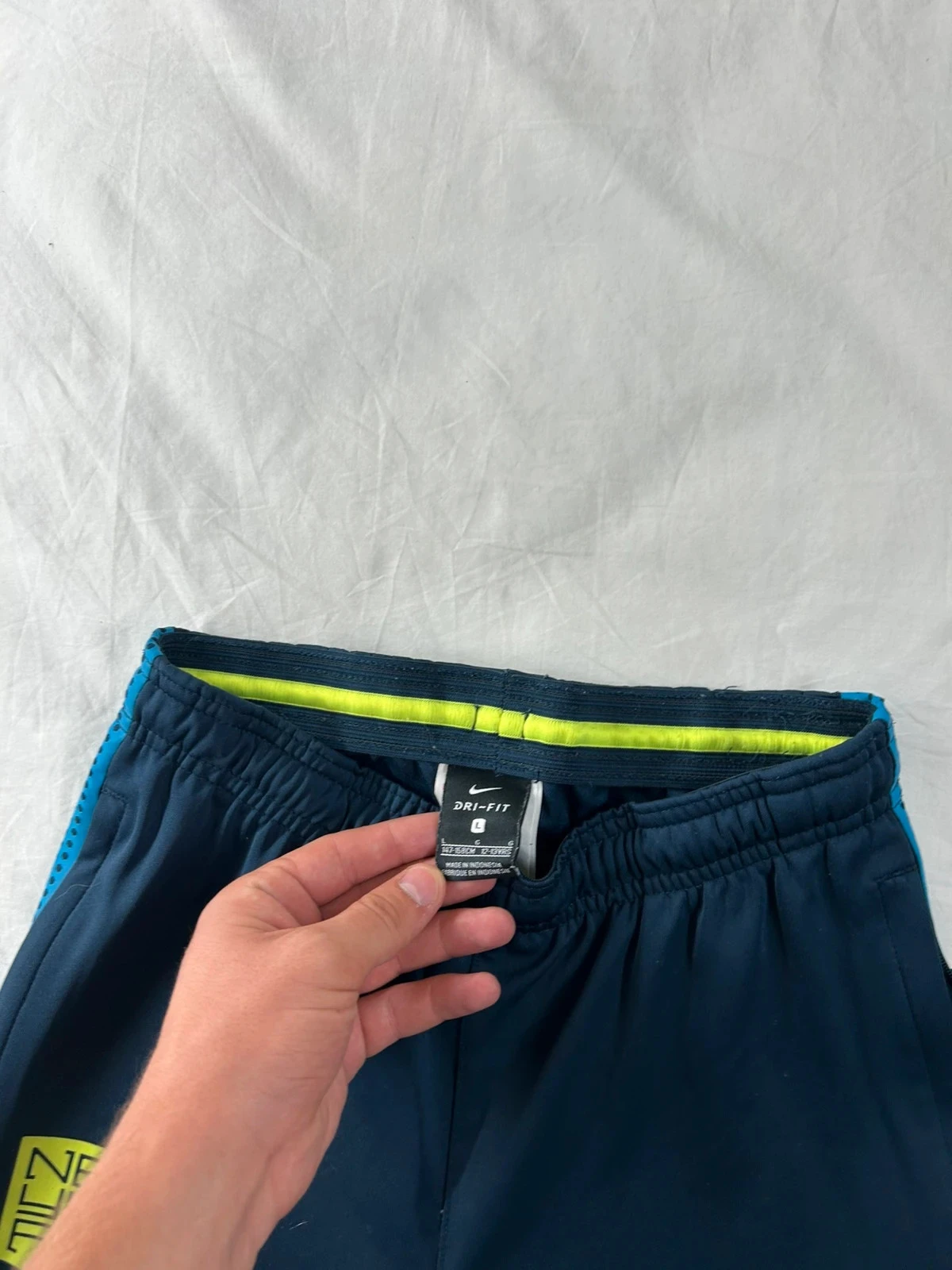 Calça de jogging de moletom azul marinho Nike dri fit tamanho 13 anos – photo 5